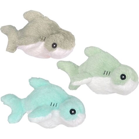 MULTIPET HAMMERHEAD SHARK PLUSH W/BALL DOG TOY