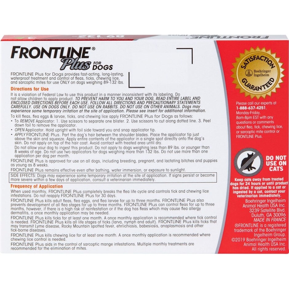 FRONTLINE PLUS FOR DOGS