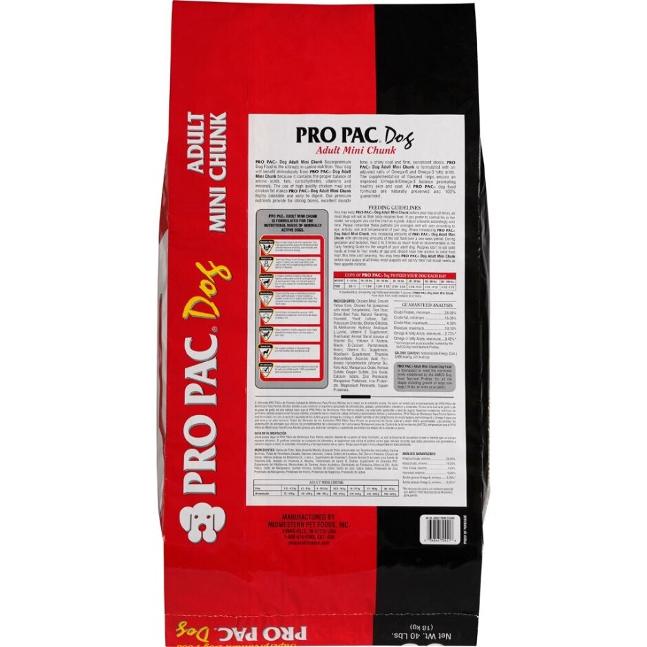 PRO PAC ADULT MINI CHUNK DOG FOOD