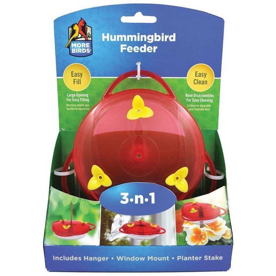 3 N 1 Plastic Hummingbird Feeder