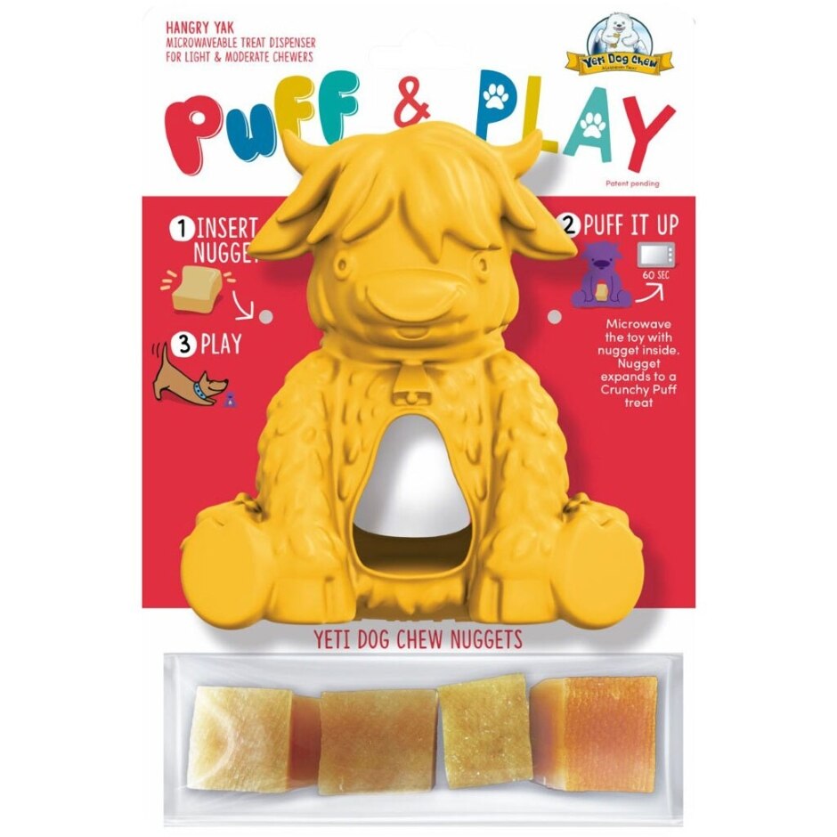 YETI PET PRODUCTS HANGRY YAK PUFF & PLAY DOG TOY