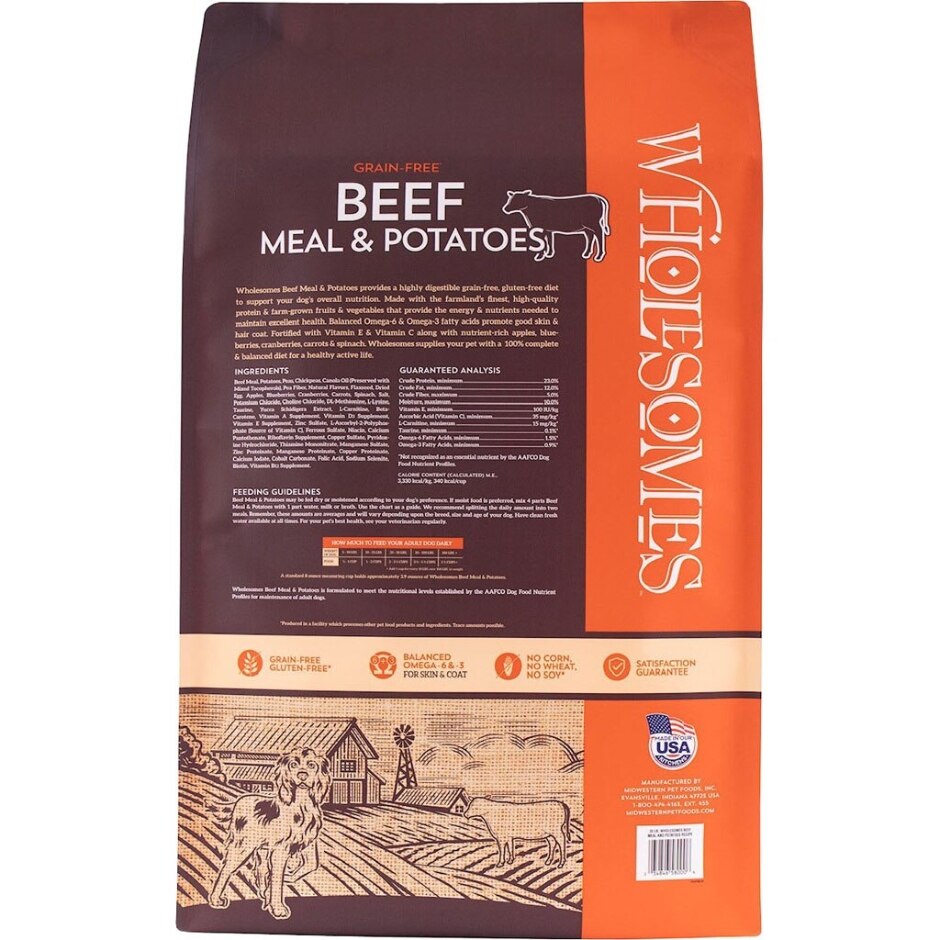 WHOLESOMES GRAIN FREE DOG FOOD