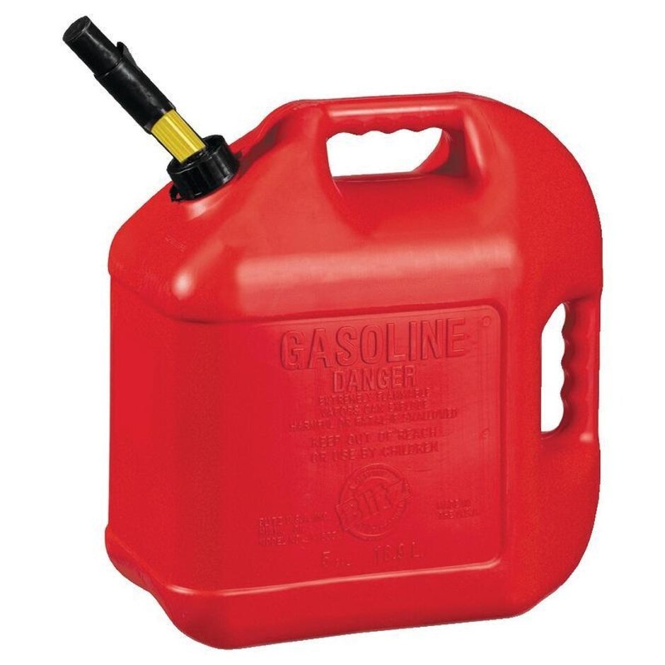 PLASTIC GAS CAN W/QUICKFLOW SPOUT