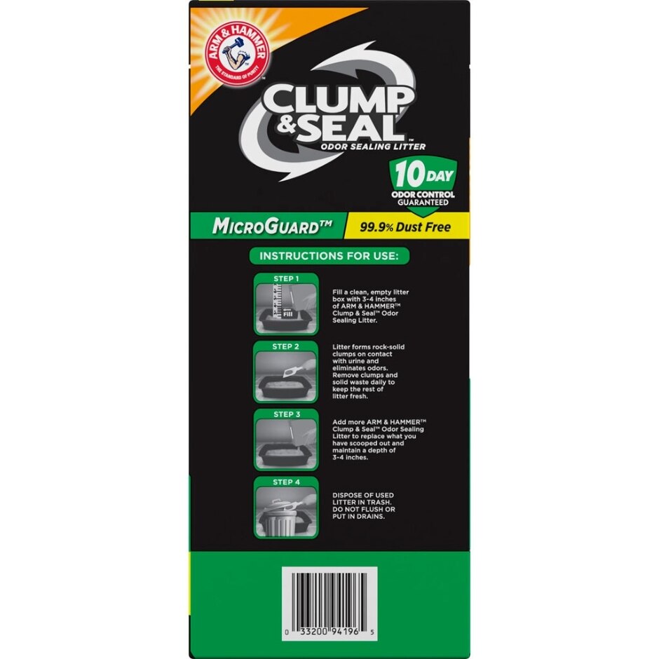 Arm and hammer clump and seal microguard clearance