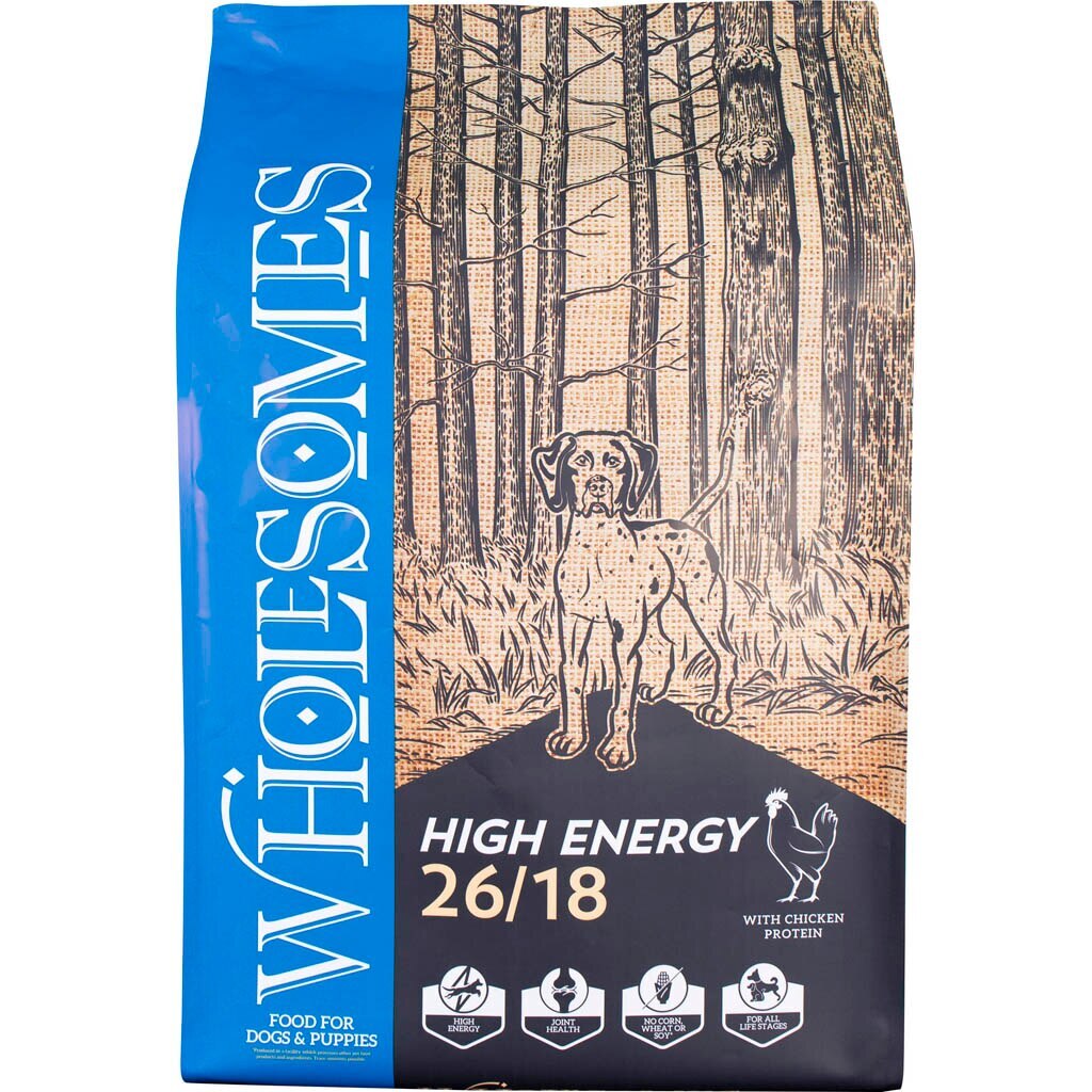 WHOLESOMES HIGH ENERGY DOG FOOD
