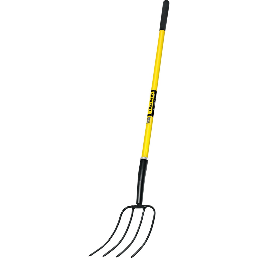 TRU PRO 4 TINE MANURE FORK W/LONG HANDLE