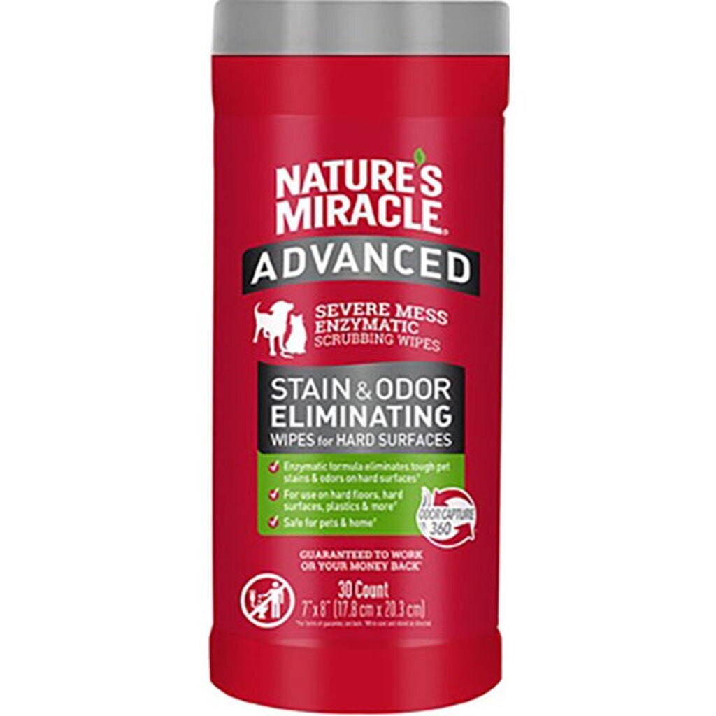 NATURE S MIRACLE ADV STAIN & ODOR ELIMINATOR WIPES
