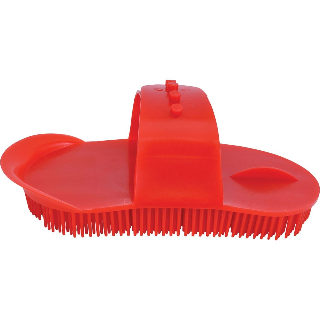 PLASTIC CURRY COMB W/STRAP