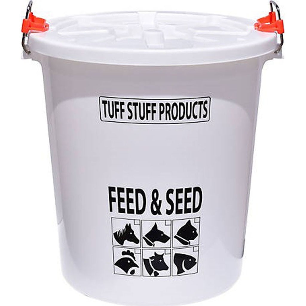 FEED STORAGE DRUM WITH LOCKING LID